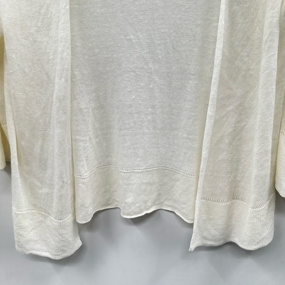 TOMMY BAHAMA white linen lightweight lagonlook cottagecore woman cardigan XS - Picture 5 of 11